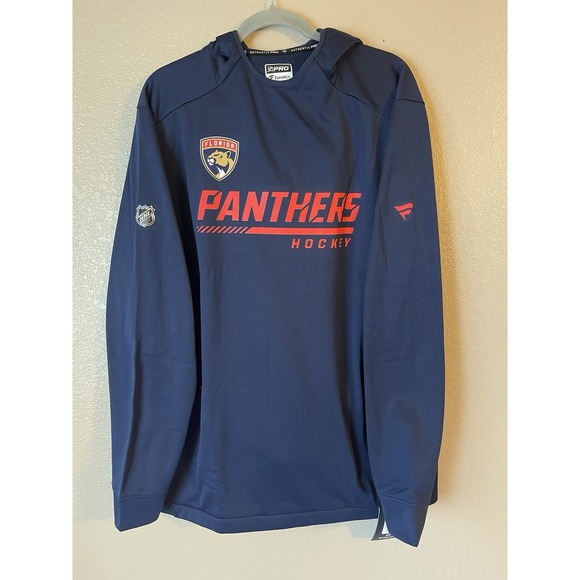 Men's 2XL NWT Florida‎ Panthers Fanatics Authentic Pro Travel Pullover Hoodie